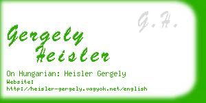 gergely heisler business card